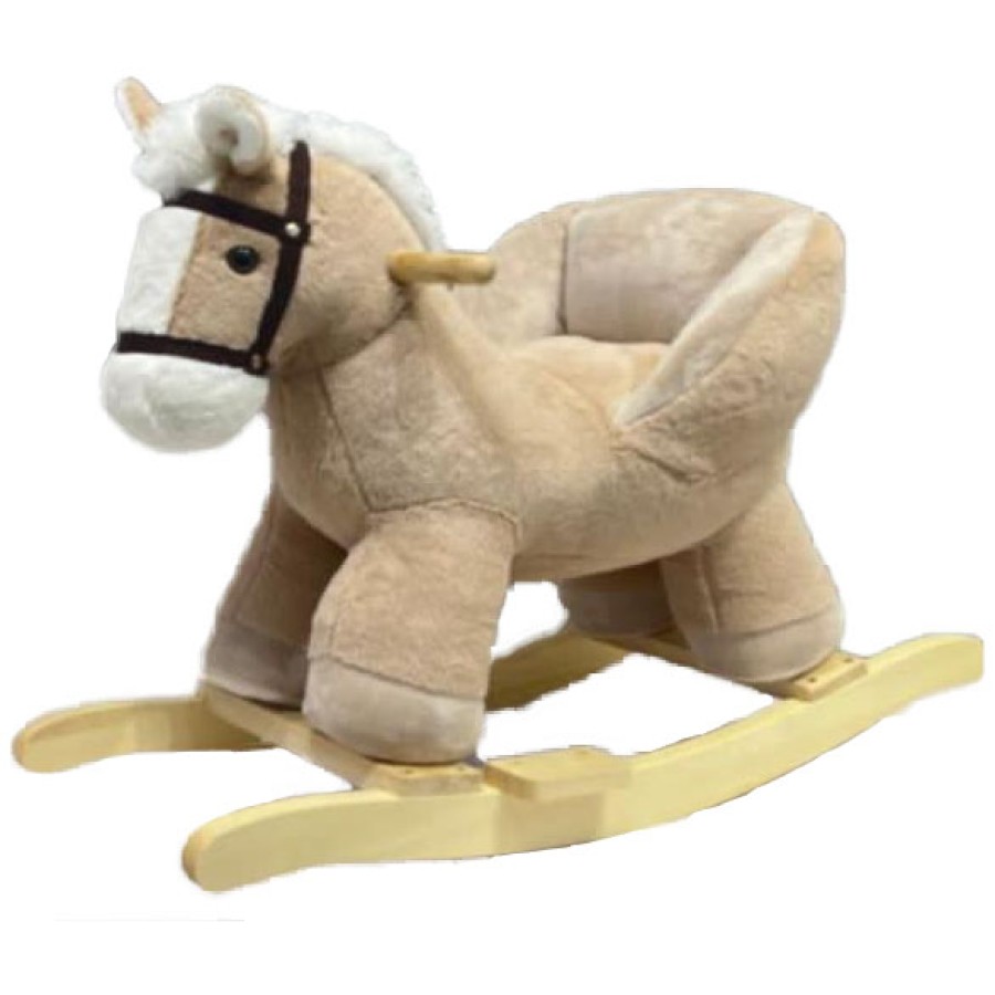 Beige Horse Plush Rocker